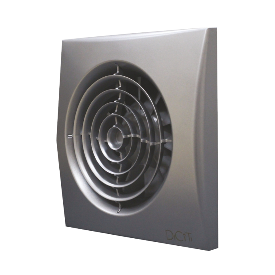 AURA 4C Dark gray metal / Вентилятор осевой с обр. клапаном d.100 DiCiTi (с подшипниками)