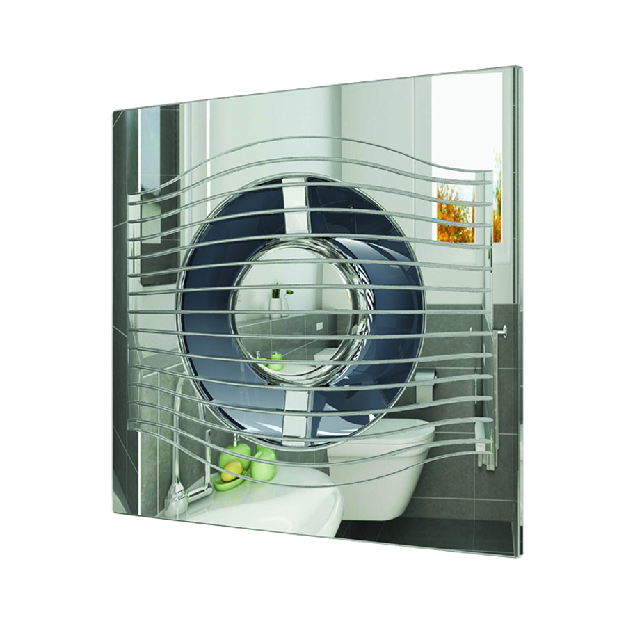 SLIM 5C - Chrome / Вентилятор осевой с обра. клапаном d.125, декоративный DiCiTi