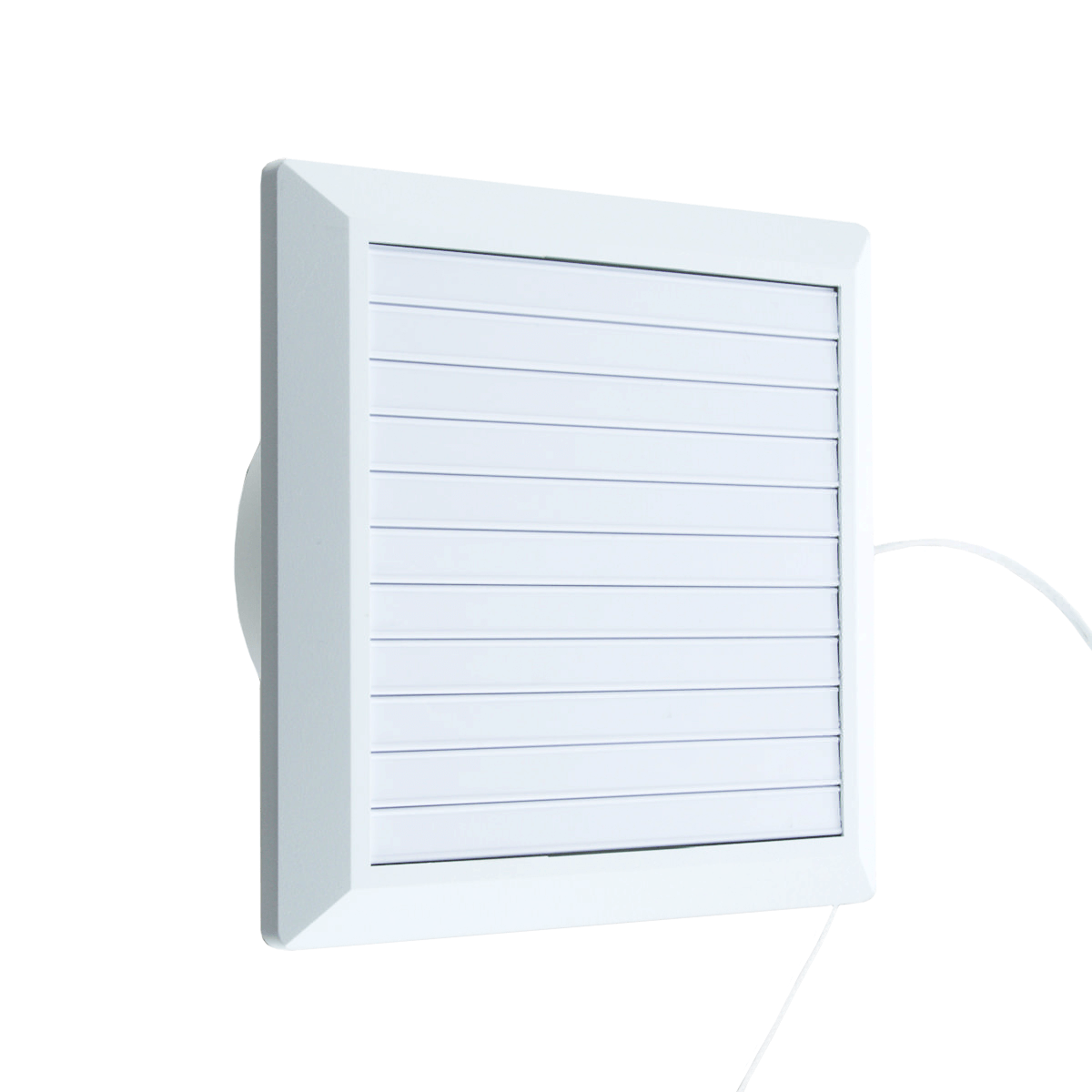 00019 / Вентилятор стеновой HARDI d.150 200х200мм с жалюзи+выкл+электрошнур