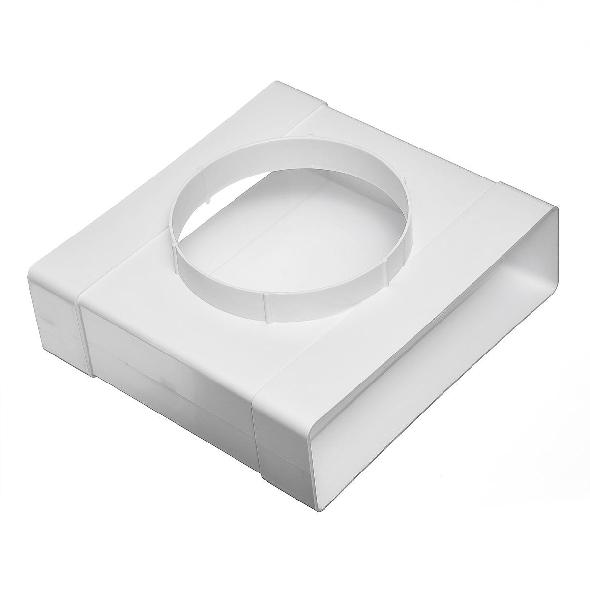 620ТФ10П / Тройник-переход для плоских воздуховодов 60х204 мм / d.100мм, ЭРА