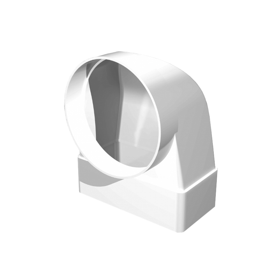 51SK10FP / Колено-переход для плоских воздуховодов 55х110мм / d.100мм, STORM