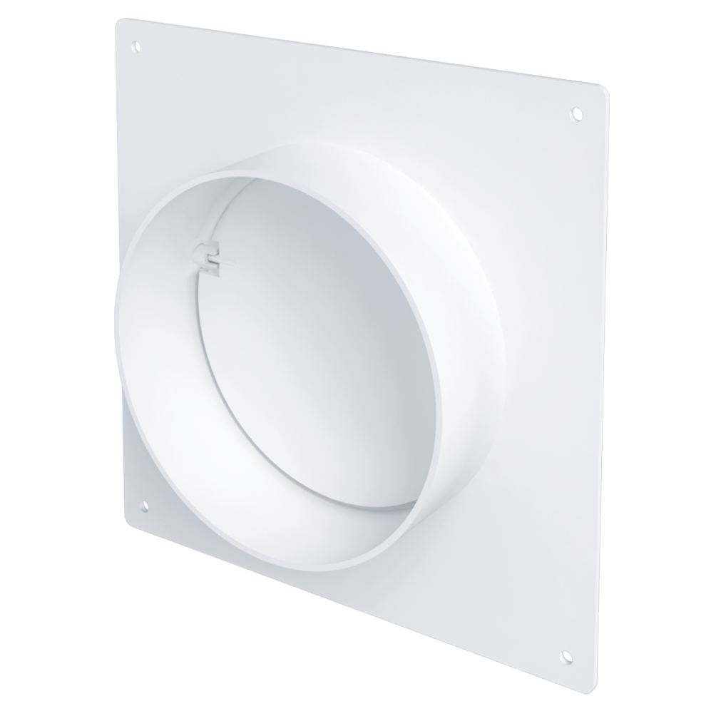 10SKNPO / Соединитель круглых каналов d.100мм с обратным клапаном с накладной пластиной (фланец), ЭРА