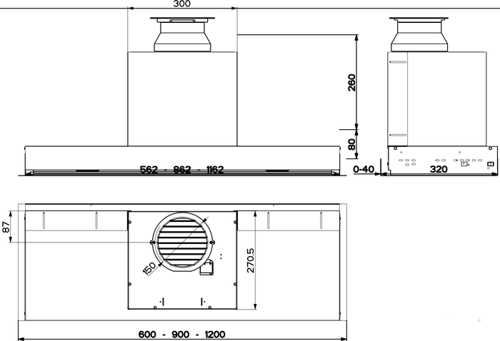 габариты IN-NOVA Smart X A60