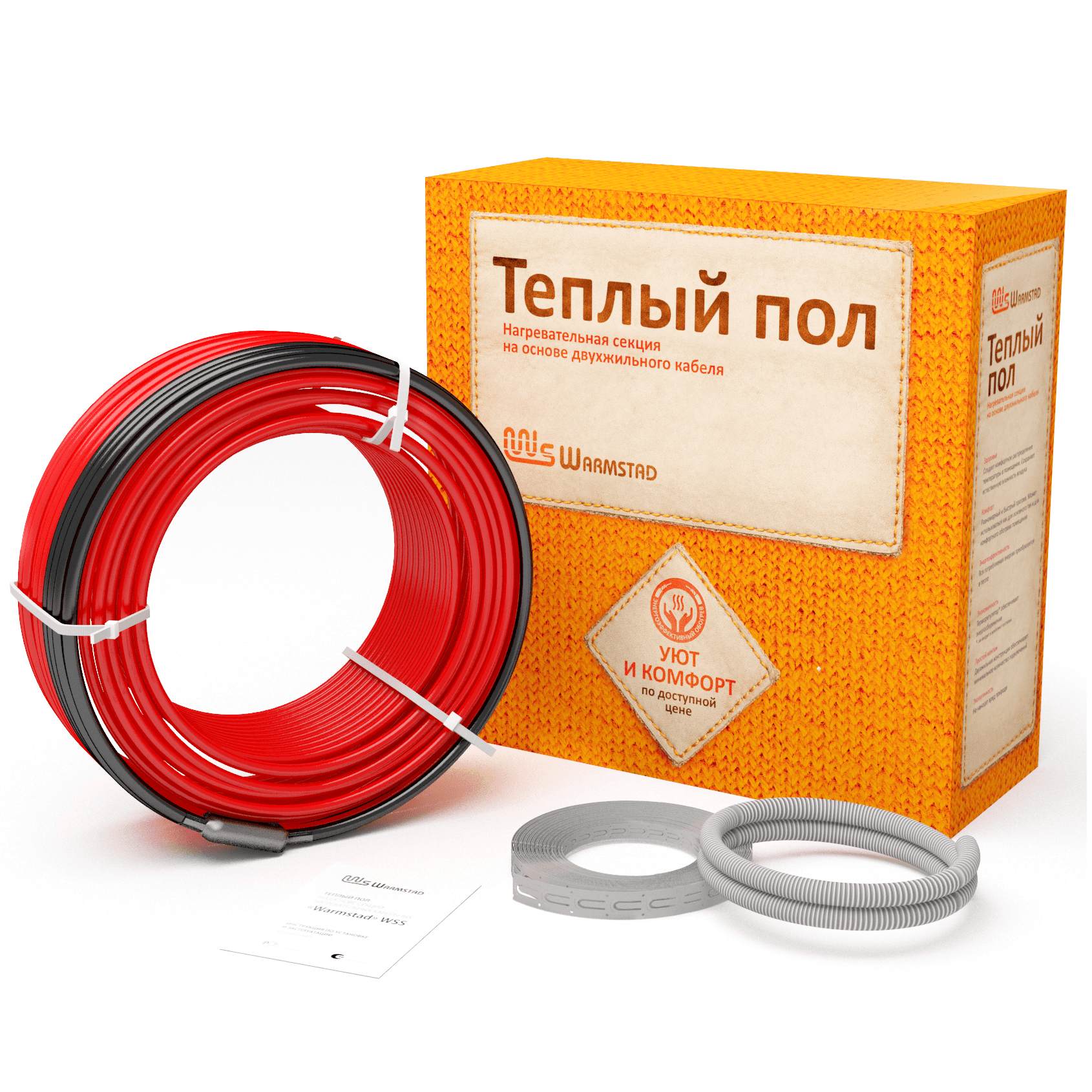 665 Вт / Двужильный нагревательный кабель Warmstad WSS-665 в комплекте