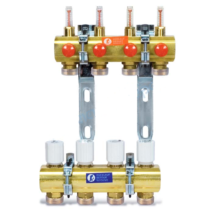R553KY065 / Коллектор теплого пола с расходомерами 5 контуров, Giacomini 