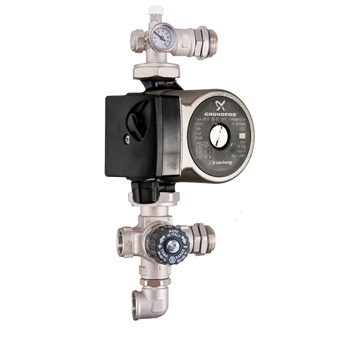 Смесительный узел серии 17B.1 с насосом Grundfos UPSO 25-65